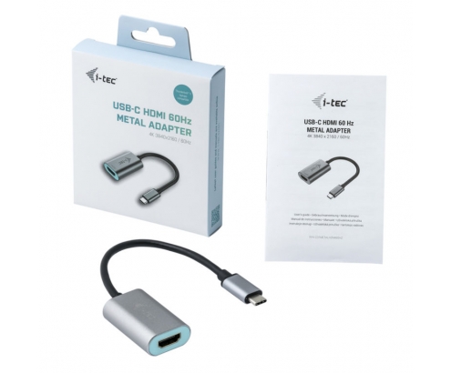 i-tec Metal USB-C HDMI Adapter 4K/60Hz Gris, Turquesa