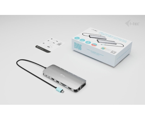 i-tec Metal USB-C Nano 3x Display Dock, 2x HDMI 1x USB-C video + Power Delivery 140W