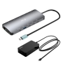 i-tec Metal USB-C Nano 3x Display Dock, 2x HDMI 1x USB-C video with Power Delivery 140W + Universal Charger 140 W