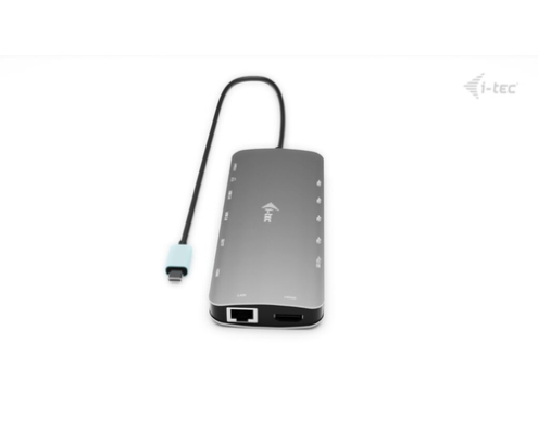 i-tec Metal USB-C Nano 3x Display Dock, 2x HDMI 1x USB-C video with Power Delivery 140W + Universal Charger 140 W