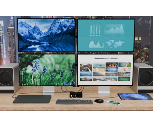 i-tec Thunderbolt5 Quattro Display Docking Station, 5x USB, 2.5 GLAN + Power Delivery 140W
