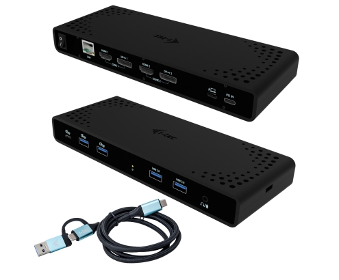 i-tec Universal Dual 4K Display Docking Station + Power Delivery 85W