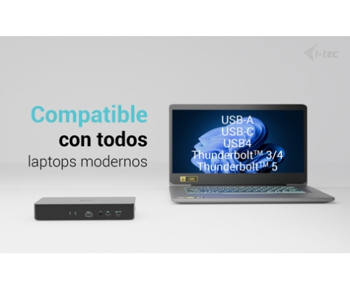 i-tec Universal Intelligent Dual Display Docking Station + Power Delivery 100W