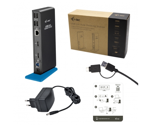 I-TEC USB 3.0/USB-C Dual HDMI Docking Station Negro