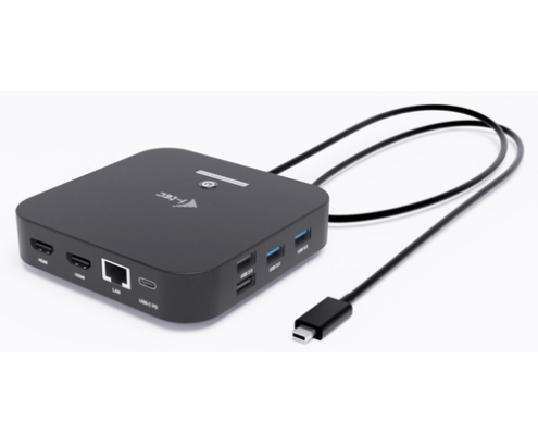 i-tec USB-C Dual HDMI Docking Station with Power Delivery 100 W + Universal Charger 100W