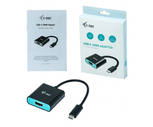 i-tec USB-C HDMI Adapter 4K/60 Hz Negro, Turquesa