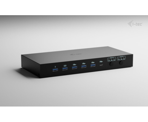 i-tec USB-C KVM Dock PRO for Three Hosts, Dual Video, with 2x Power Delivery, max 92W