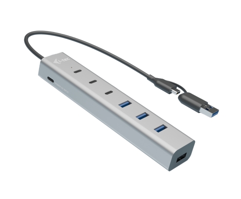 i-tec USB-C/USB-A Charging Metal HUB 7 port (3x USB-C, 4x USB-A)