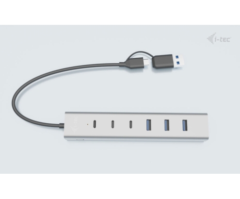 i-tec USB-C/USB-A Charging Metal HUB 7 port (3x USB-C, 4x USB-A)