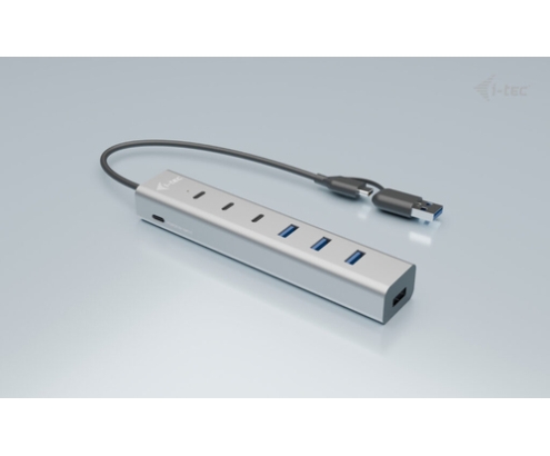 i-tec USB-C/USB-A Charging Metal HUB 7 port (3x USB-C, 4x USB-A)