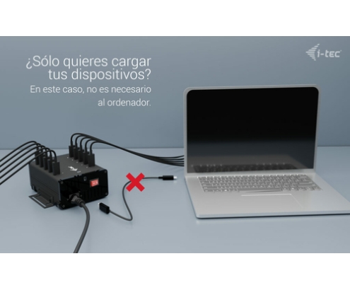 i-tec USB-C/USB-A Metal Charging + data HUB, 15W per port, 10x USB-C