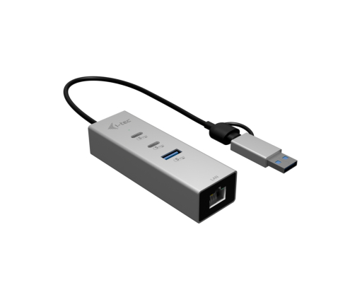 i-tec USB-C/USB-A Metal HUB 3 (2x USB-C, 1x USB-A) Port + 2.5GLAN