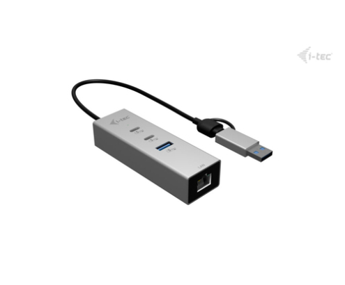 i-tec USB-C/USB-A Metal HUB 3 (2x USB-C, 1x USB-A) Port + 2.5GLAN