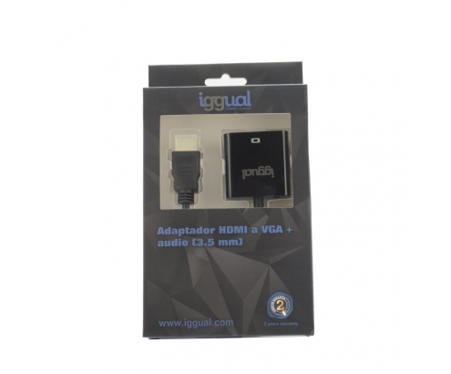 iggual Adaptador HDMI a VGA + audio (3.5 mm) 0,2 m