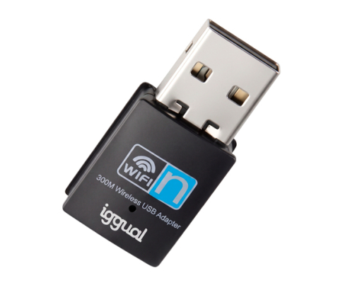iggual Adaptador USB Wifi 300 Mbps mono 2.4GHz