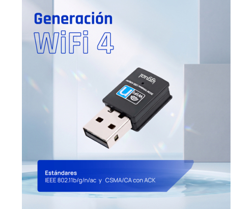 iggual Adaptador USB Wifi 300 Mbps mono 2.4GHz