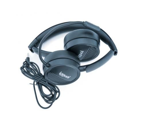 iggual Auriculares Diadema con micro Dual Tech USB/3.5 mm Negro