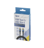 iggual Cable tipo C a tipo C 3A 1 metro trenzado LED