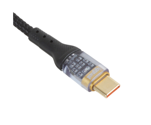 iggual Cable tipo C a tipo C 3A 1 metro trenzado LED