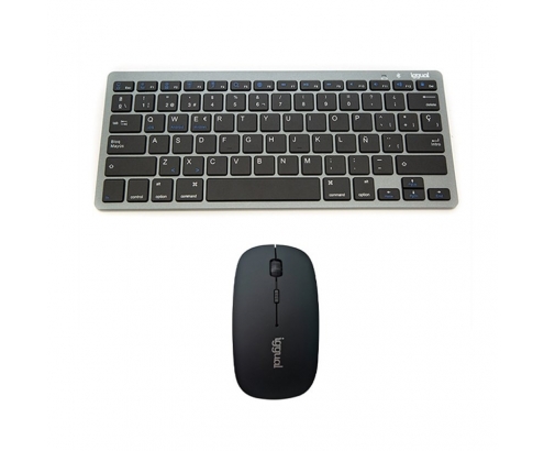 iggual IGG316917+IGG316771 teclado Bluetooth QWERTY Gris