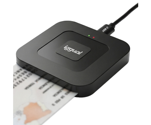 iggual Lector DNI SIP tarjetas ID USB-A / tipo C