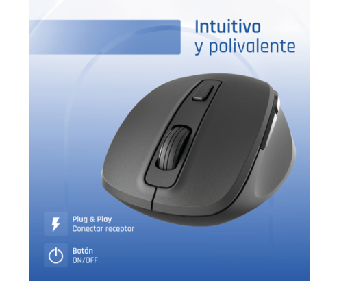 iggual Ratón inalámbrico ERGO-SILENT-6D 1600DPI