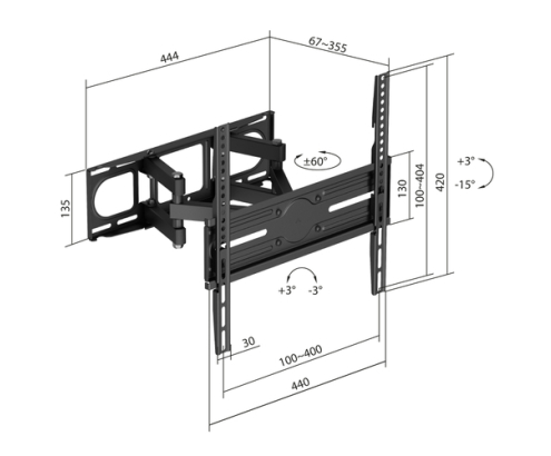iggual SPTV03-L Soporte TV pared Full 32