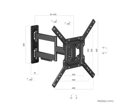 iggual SPTV09-L Soporte TV pared Full 23