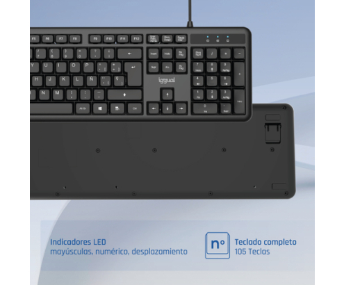 iggual Teclado USB estándar CK-OFFICE-105T negro
