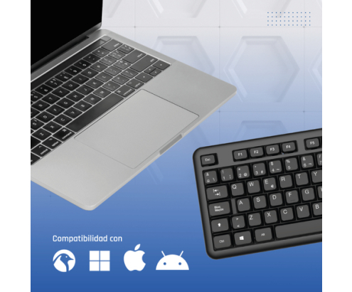 iggual Teclado USB estándar CK-OFFICE-105T negro