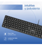 iggual Teclado USB estándar CK-SILENT-105T negro
