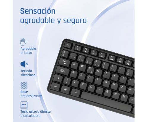 iggual Teclado USB estándar CK-SILENT-105T negro