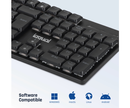 iggual Teclado USB mecánico CK-MECHA-105T negro