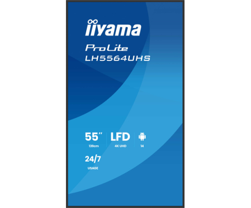 iiyama LH5564UHS-B1AG pantalla de señalización Pantalla plana para señalización digital 139,7 cm (55