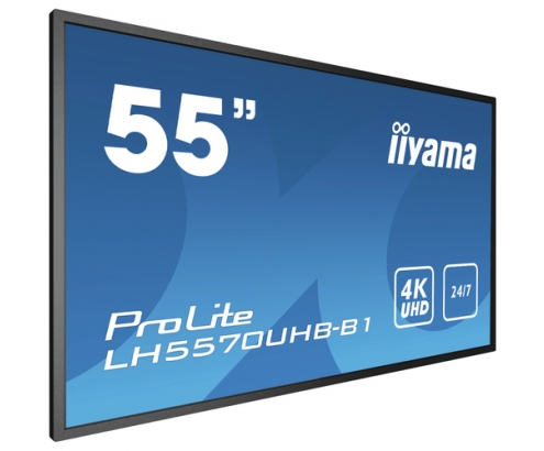 iiyama LH5570UHB-B1 pantalla de señalización Pantalla plana para señalización digital 138,7 cm (54.6