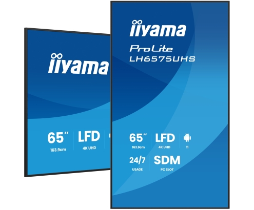 iiyama LH6575UHS-B2AG pantalla de señalización Pantalla plana para señalización digital 163,8 cm (64.5