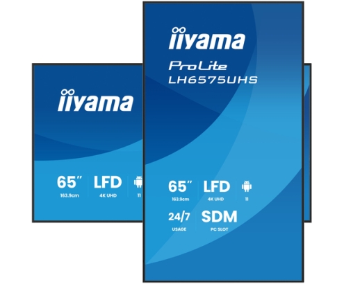 iiyama LH6575UHS-B2AG pantalla de señalización Pantalla plana para señalización digital 163,8 cm (64.5
