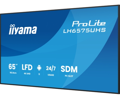 iiyama LH6575UHS-B2AG pantalla de señalización Pantalla plana para señalización digital 163,8 cm (64.5