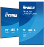 iiyama LH7564UHS-B1AG pantalla de señalización Pantalla plana para señalización digital 190,5 cm (75