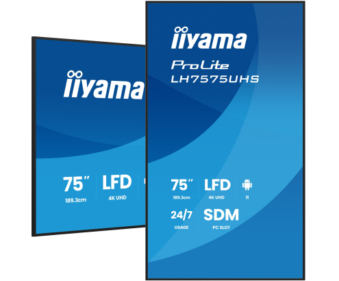 iiyama LH7575UHS-B2AG pantalla de señalización Pantalla plana para señalización digital 190,5 cm (75