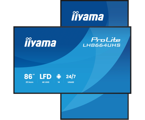 iiyama LH8664UHS-B3AG pantalla de señalización Pantalla plana para señalización digital 2,17 m (85.6