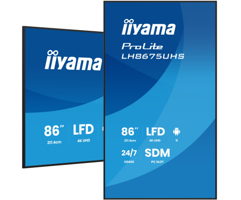iiyama LH8675UHS-B2AG pantalla de señalización Pantalla plana para señalización digital 2,17 m (85.6