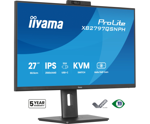 iiyama ProLite XB2797QSNPH-B1 27IN IPS LCD 4MS 2560X1440 350CD/M2 HDMI/DP/USB 2 pantalla para PC 68,6 cm (27