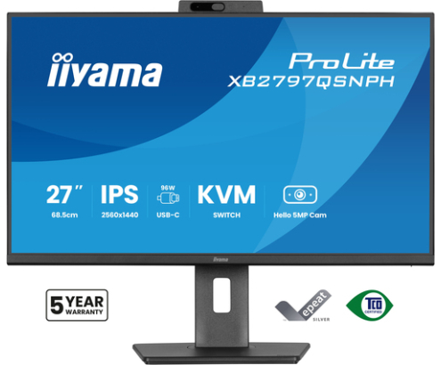 iiyama ProLite XB2797QSNPH-B1 27IN IPS LCD 4MS 2560X1440 350CD/M2 HDMI/DP/USB 2 pantalla para PC 68,6 cm (27