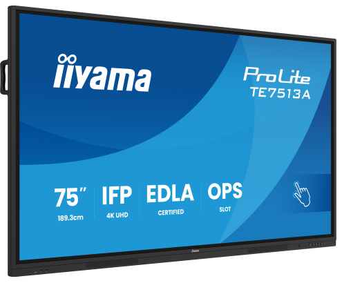 iiyama TE7513A-B2AG pantalla de señalización Panel plano interactivo 190,5 cm (75