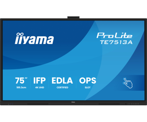 iiyama TE7513A-B2AG pantalla de señalización Panel plano interactivo 190,5 cm (75