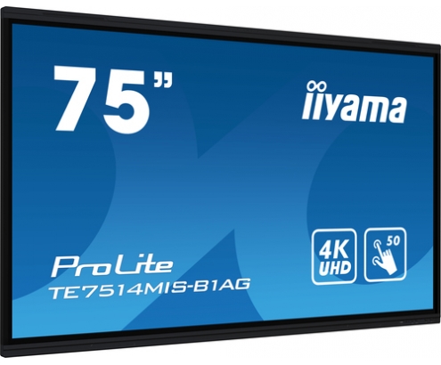 iiyama TE7514MIS-B1AG pantalla de señalización Panel plano interactivo 190,5 cm (75
