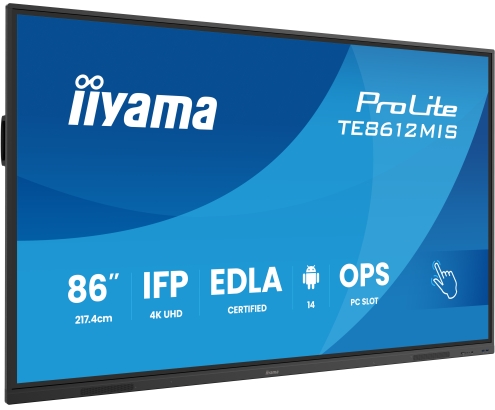iiyama TE8612MIS-B4AG pantalla de señalización Panel plano interactivo 2,17 m (85.6