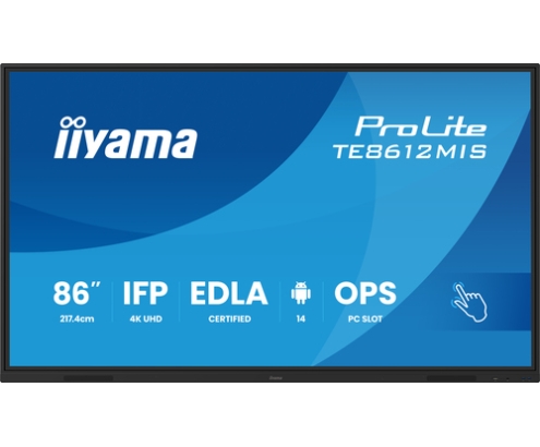 iiyama TE8612MIS-B4AG pantalla de señalización Panel plano interactivo 2,17 m (85.6