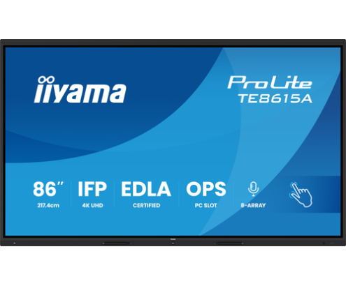iiyama TE8615A-B2AG pantalla de señalización Diseño de quiosco 2,17 m (85.6